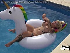 aviva rocks masturbates on unicorn