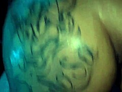 Fuck in the dark with big tits and monster cock blowjob!