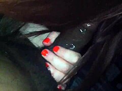 In the bedroom, the brunette step sister performs deepthroat on a massive interracial cock.