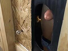 Young gay studs gloryhole fun