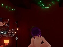 เฟมบอยนุ่มนวลสนุกกับออร์กี้กลุ่มร้อนแรง แต่งตัวเป็นสาวประเภทสองใน VRChat