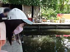 熱い日本人女子大生を後ろからファック、巨尻揺らして激イキ