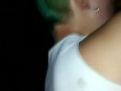 Bro and I are training this white gothic girl in our group session