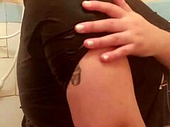 Strange fetish for wet bra in bath