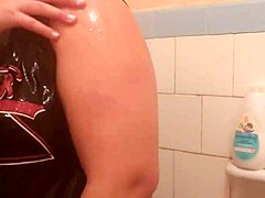 Strange fetish for wet bra in bath