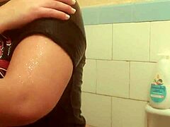 Strange fetish for wet bra in bath