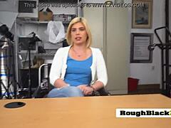 Desperate Blonde Surrenders to Casting Director's Naughty Demands