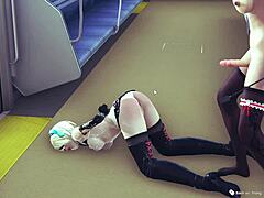 Hot girl experiences intense sex in 3D porn