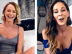 Мачеха и падчерица мастурбируют на вебкамере