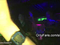 Siswet19 teases in night club