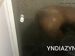 mulata yndiazynha showers before anal scene at romynhorj's house