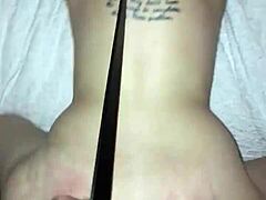 Amateur video featuring busty model in casual setting