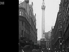 Vintage lesbian scene with natural tits in christmas setting from retro porn