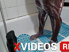 Shower time for ebony MILF