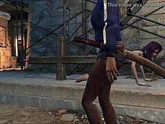 Holly plays with dildo in Fallout 4