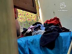 i'm recording this without her noticing, she's masturbating and giving oral