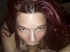 She dives deep on his cock with her bomb ass bouncing.