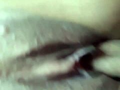 another creampie inside my shaved latina wife's pussy at home, so hot