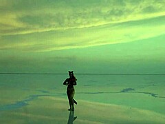 Mature Amateurs Dance Under Pink Sky With White Salt