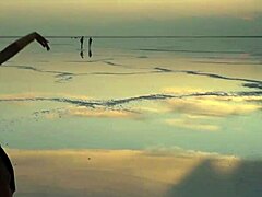 Mature Amateurs Dance Under Pink Sky With White Salt