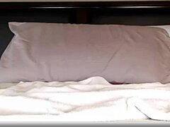 Skinny Blonde Girl Feels Joyful Emotions