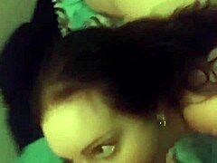 Intense Eye Contact Blowjob Action