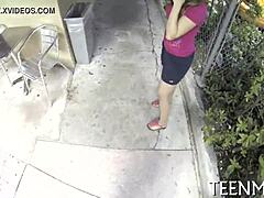 Babe Courtney Loxx sucks cock seductively! Rough hardcore blowjob for specie.