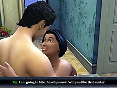 In deze Hindi versie krijgt een desi weduwe tante met grote tieten thuis alleen seks. Ze is een Indiase amateur die doggystyle neuken geniet met wickedwhims flair.