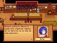 Playing Xtardew Valley with Emily outdoors in Spanish