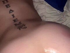 Big booty black girl rides long dick in intense ass fucking session