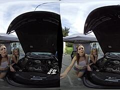 wankzvr under the hood with alex blake and arya fae 😍