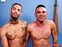 Buff Ebony Gay Amateurs Sucking and Anal Fucking Each Other?