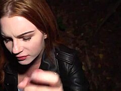 Redhead outdoor POV sex pleasure