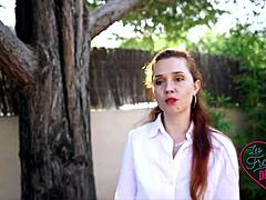 kira infirmiere coquine wants to spice up her sexuality, trying on lingerie as a redhead milf