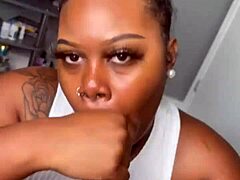 Pretty babe handles pretty dick with handjob, blowjob, and sex to cumshot in POV.