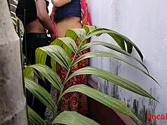bangladeshi wife in saree enjoys outdoor garden sex with mature amateur banging