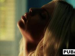 Britney Amber Masturbates Against Blue Wall