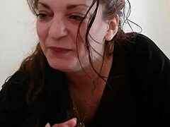 raven gives a blowjob and jerks him off