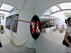 in vr reality, a cute latina gets her ass pounded hard from pov