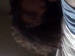 Curly haired girl sucks big black cock