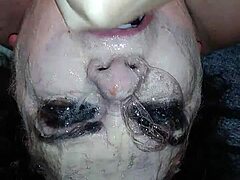 i throat ms tl with messy dildo