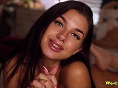 Girl masturbates doggy style with toys on webcam, bent over for anal assfucking.