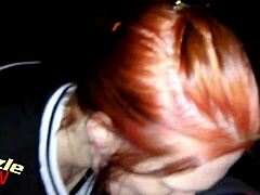 Redhead celebrates New Year's with friends