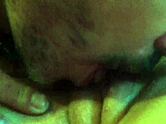 eating pussy with dildo