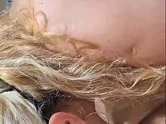 Happy Christmas cuckold Pam hotwife fucks schoolgirl bareback in front of husband who joins