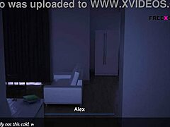 Trzy dziewczyny kręcą butelką, co prowadzi do lesbijskiego seksu Alice z właścicielką mieszkania w 3D