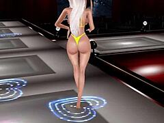 3D animation on glamour catwalk