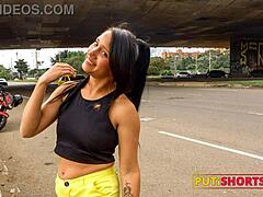 latina slut PICKED UP for rough ANAL deepthroat doggystyle ride