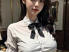 Ъх, като тази 3D хентай прислужница приготвя закуска, но си мастурбира пичката с ASMR звуци, знаеш ли?