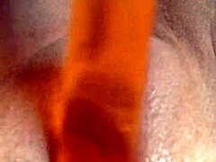 amateur teen 18+ masturbates with toys, freezing her pussy before interracial fucking and cumshot.